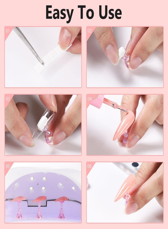 Etercycle Nail Stand Acrylic Nail Art Display Stand Practice Nail Holder for Painting Nails Practice Stands with Reusable Putty (Pink) - Image 5